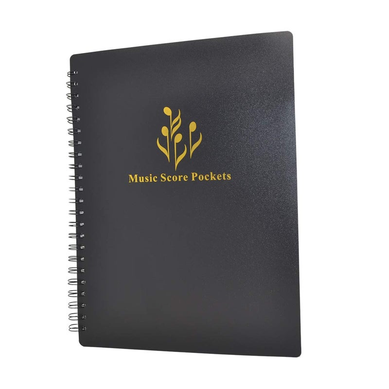 KingPoint Music Sheet File Paper Storage Folder Creative Change Spectrum Folder A4 Letter Size Double Side Sheet Music Folder File for Holding Sheet Music and Files Etc (Black) - Image 1